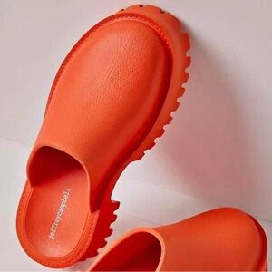 Jeffrey Campbell Bold Orange Slip-On Clogs